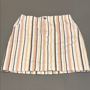 Striped Button-Up Women's Skirt